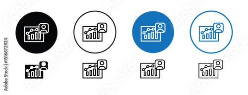 Set of colored pixel perfect Hr analytics icon with 1 unexpanded, 1 silhouette, HR analytics icon symbolizing data-driven decisions in human resources.