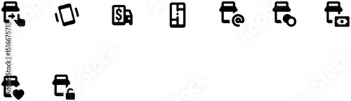 Set of Mobile Shopping icons