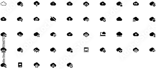 Set of Network Clouds icons