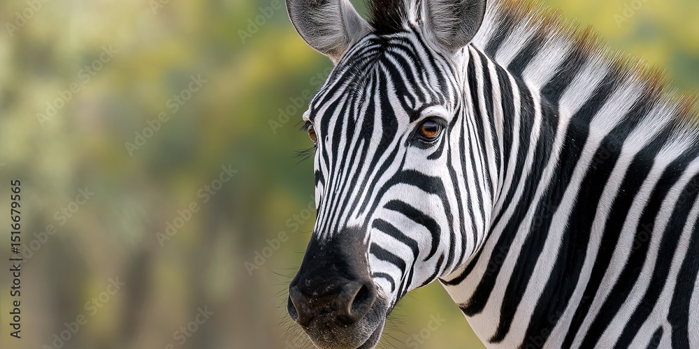 Naklejka premium tiger-striped zebra