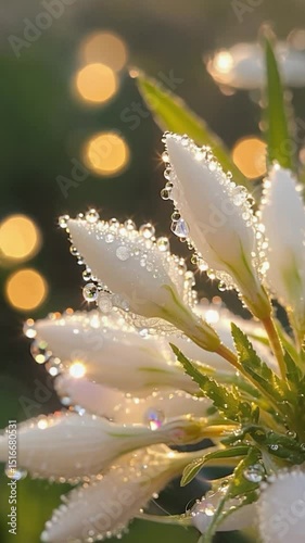Dew-kissed White Blossoms