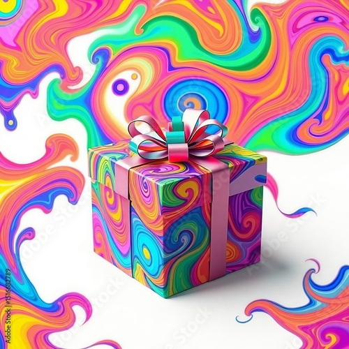 Colorful gift boxes with festive ribbons and bows, perfect for any holiday celebration or birthday surprise