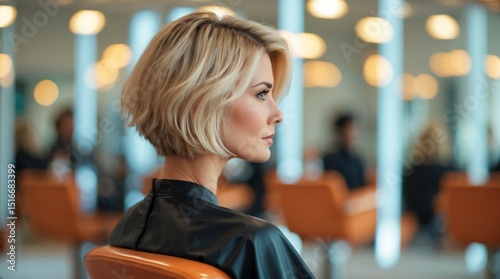 Stylish Blonde Bob Haircut for Women Modern Salon Look