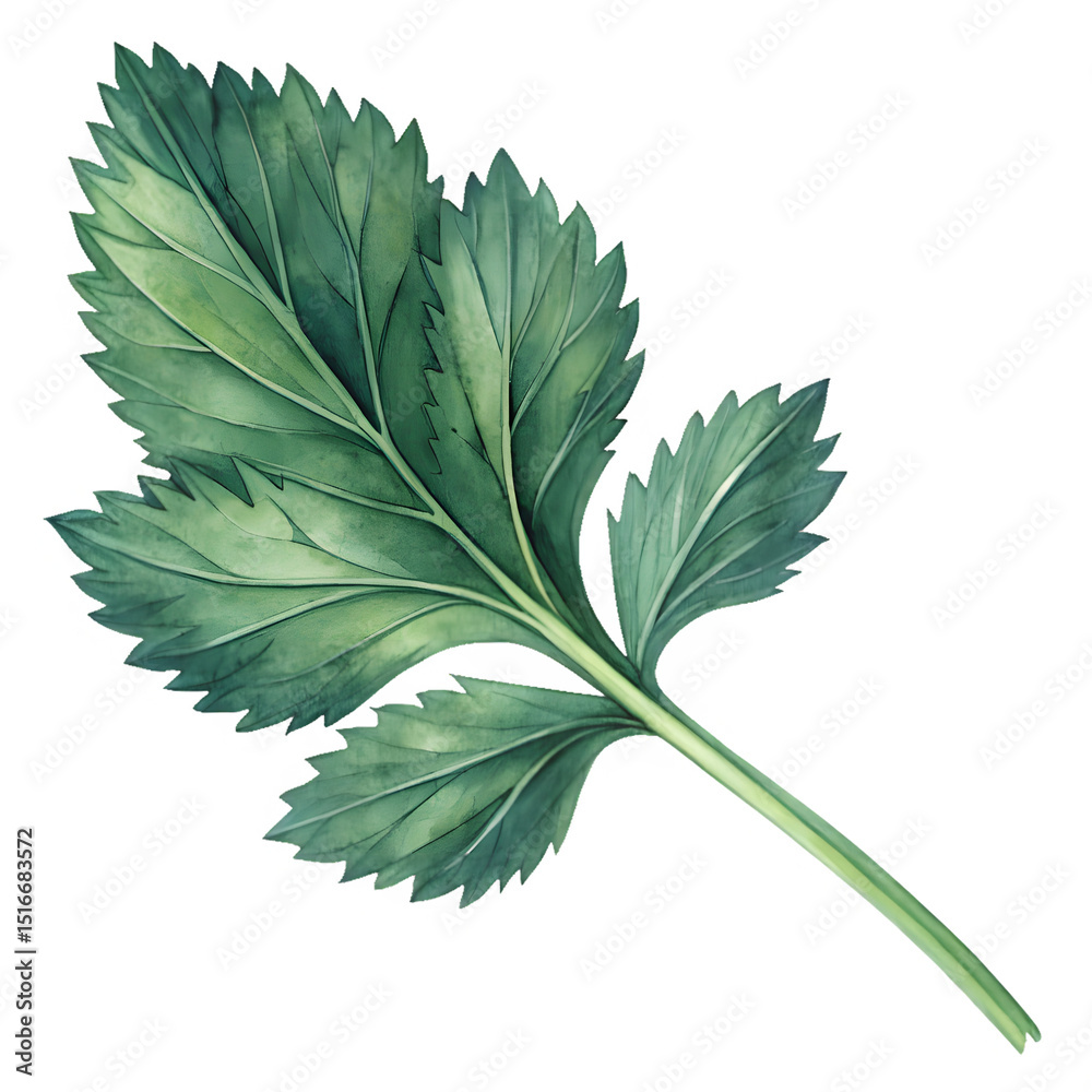 Fototapeta premium green leaf isolated on white background