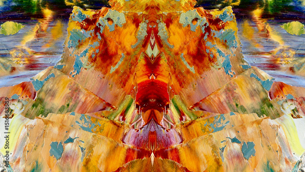 Fototapeta premium Abstract art background . Hand painting artwork on canvas .