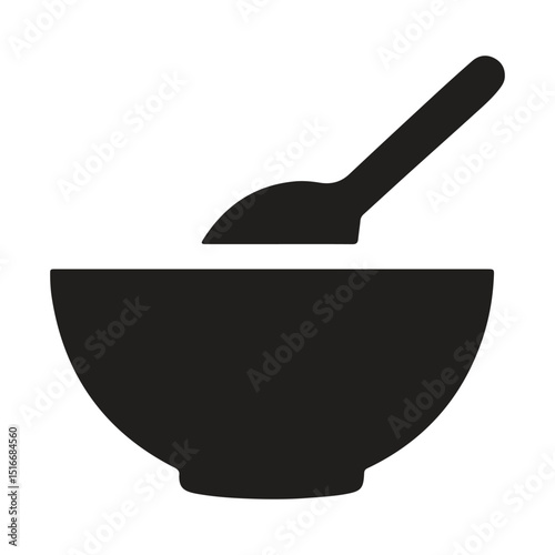 Kitchen, dish, food, dinner, black, icon, cup, vector, 