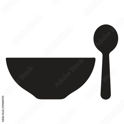 Kitchen, dish, food, dinner, black, icon, cup, vector, 