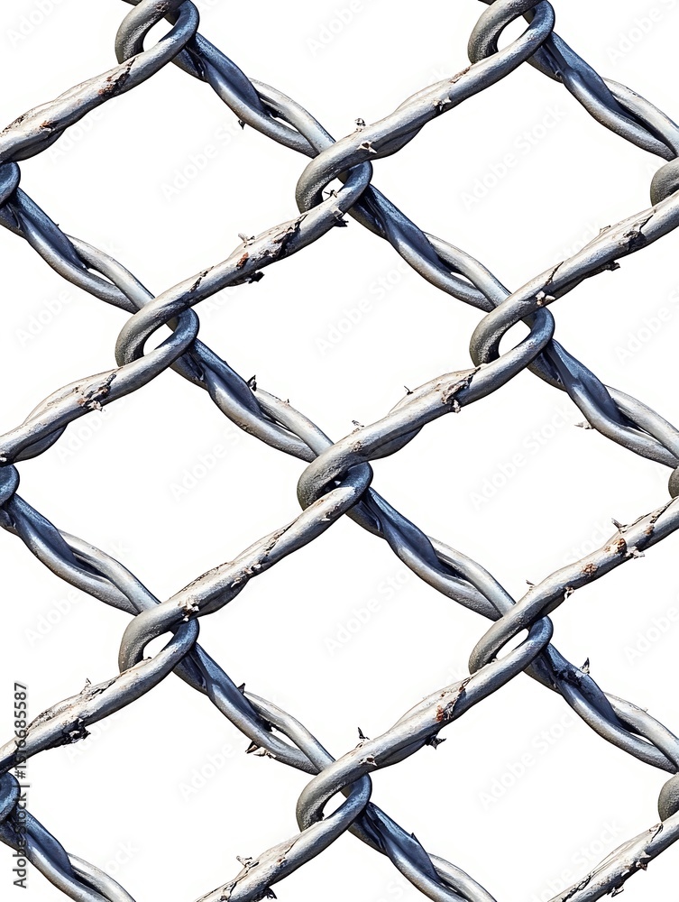 Fototapeta premium Rusty chain link fence pattern