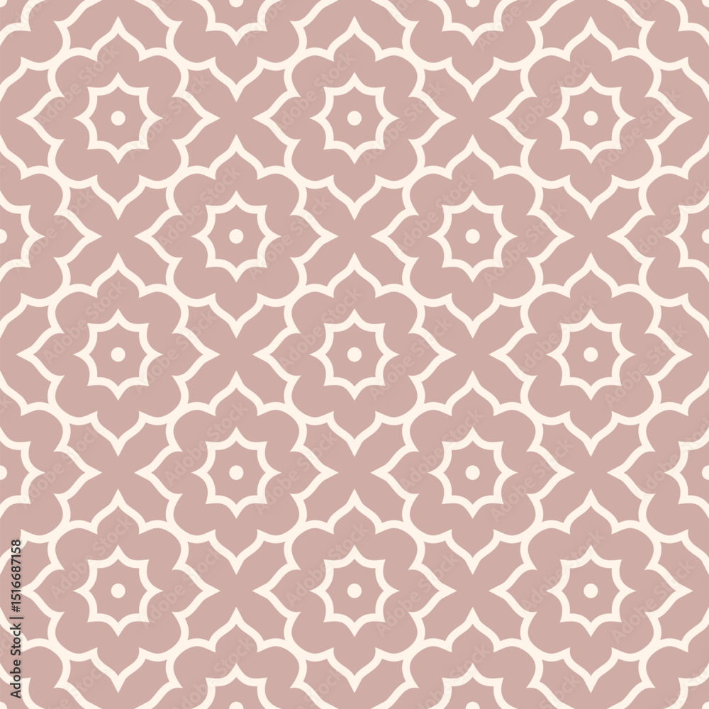 Vector abstract geometric seamless pattern in Moroccan style. Luxury texture, floral grid, curved lines. Traditional Islamic background. Elegant ornament. Repeated geo design for decor, print, textile Vector abstract geometric seamless pattern in Moroccan style. Luxury texture, floral grid, curved lines. Traditional Islamic background. Elegant ornament. Repeated geo design for decor, print, textile