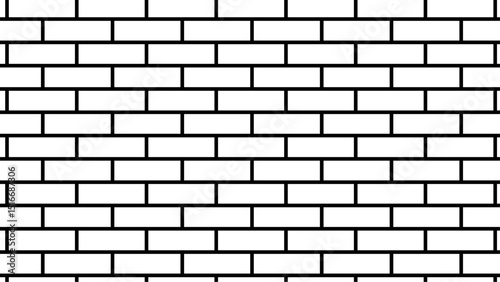 Abstract black and white rectangle stone paving building floor. empty wall brick floor and construction background with squares texture.	
