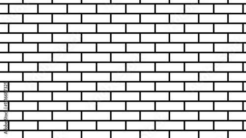 Abstract black and white rectangle stone paving building floor. empty wall brick floor and construction background with squares texture.	