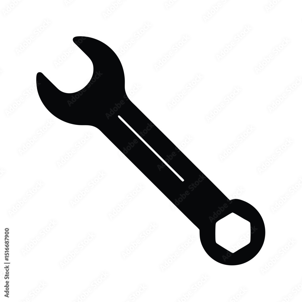 Wrench hand tool used for tightening or loosening bolts Vector illustration Wrench hand tool used for tightening or loosening bolts Vector illustration