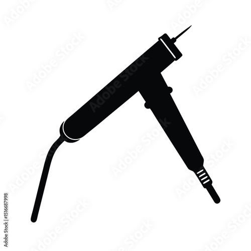 Soldering iron tool for electronic repair projects Vector illustration