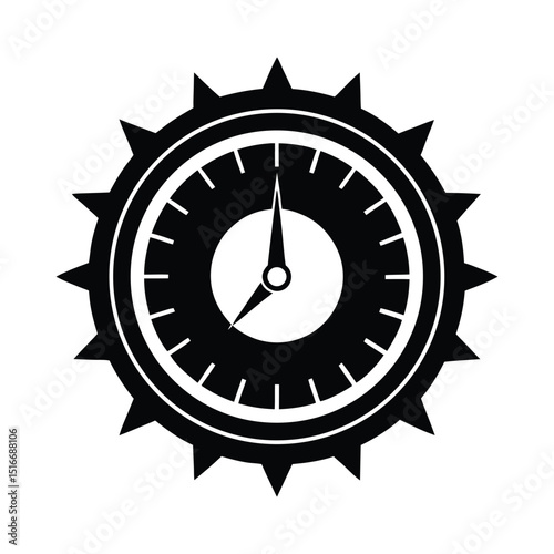 Dial indicator precision measurement device Vector illustration