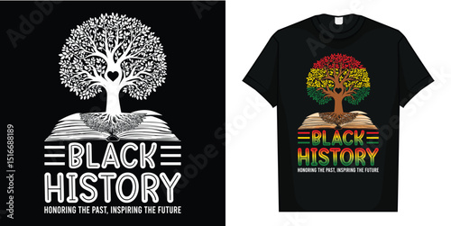 Honoring Past Inspiring Future Men Women Black History Month T-Shirt