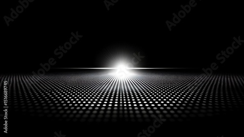 Abstract light trail on a dotted surface