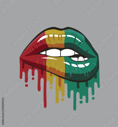 Print With Colorfull Lip