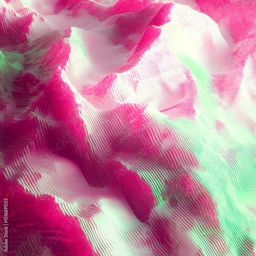 Abstract watercolor flowers with soft pink feather textures create a colorful, light, and fluffy design