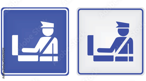 Customs control sign. vector illustration