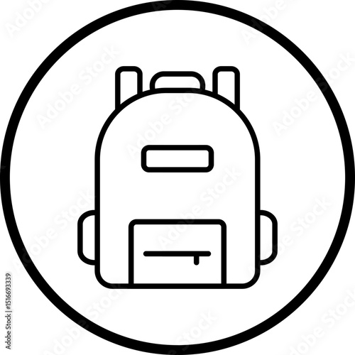 Bagpack line icon style