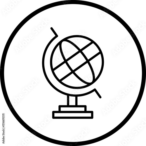 Geography line icon style