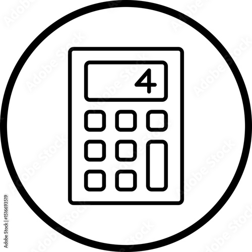 Calculator line icon style