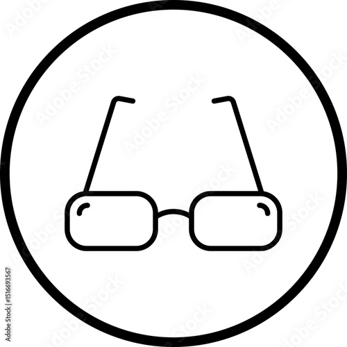 Glasses line icon style