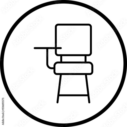 Chair line icon style