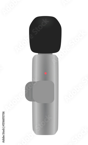 Lavalier small microphone. vector illustration