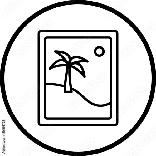 Painting line icon style