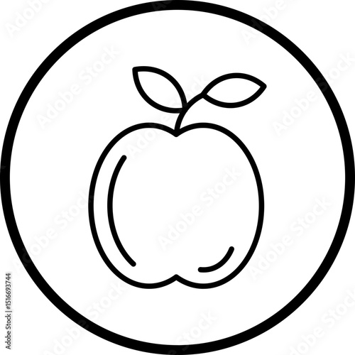 Apple line icon style