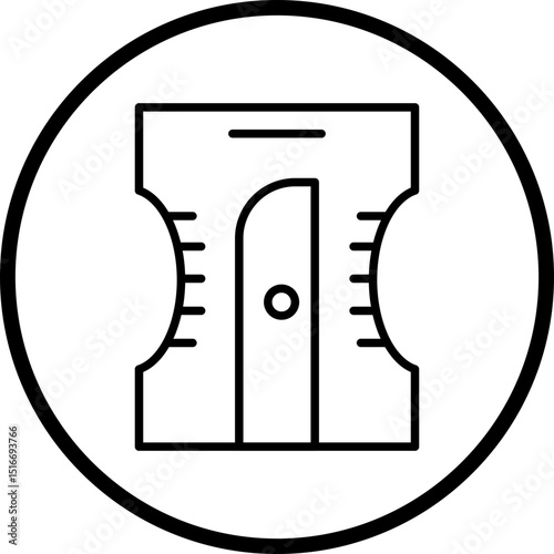 Sharpener line icon style