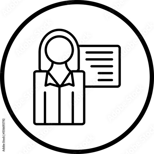Professor line icon style