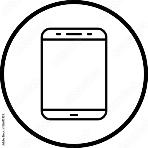 Cell Phone line icon style