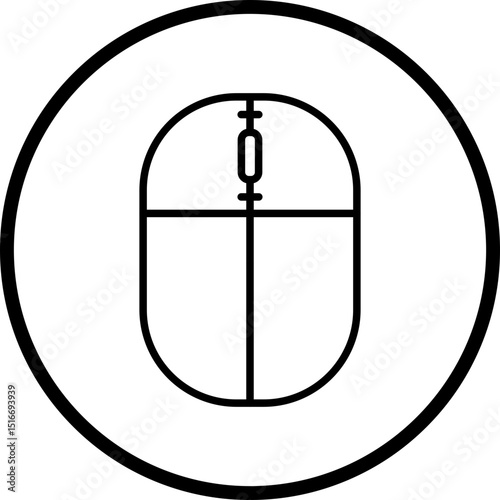 Wireless Mouse line icon style