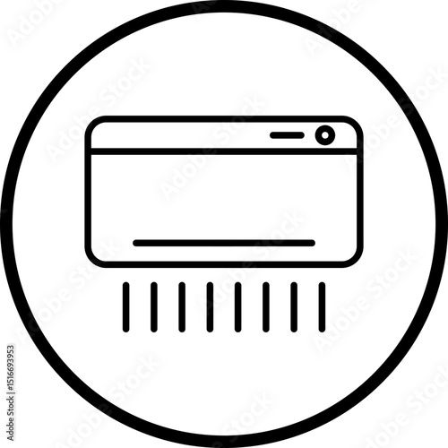 Air Conditioner line icon style