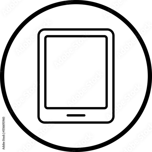 Tablet line icon style