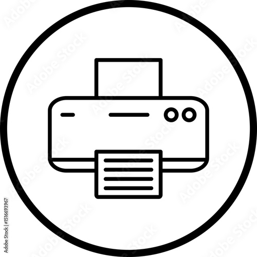 Printer line icon style