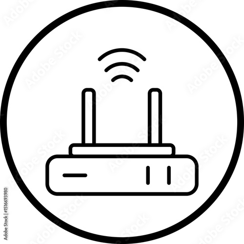 Modem line icon style