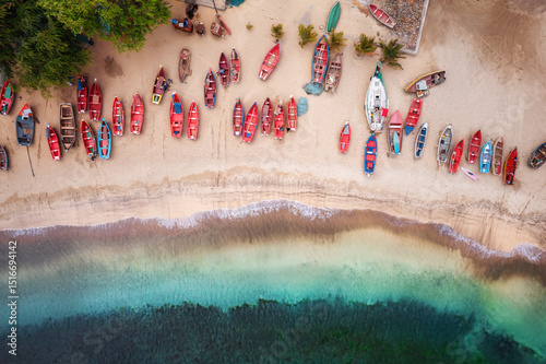 Beautiful Tarrafal Beach in Cape Verde, featuring soft white sand, clear turquoise waters, and a peaceful tropical setting – an ideal spot for relaxation and travel