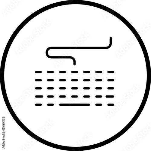 Wireless Keyboard line icon style
