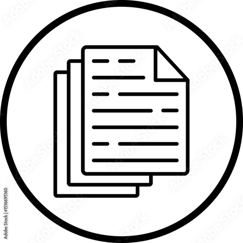Documents line icon style