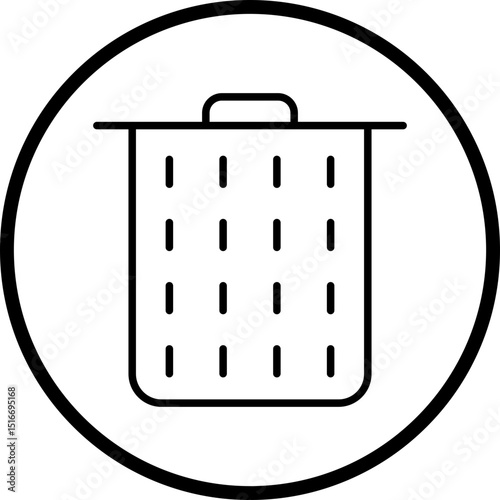Trash line icon style