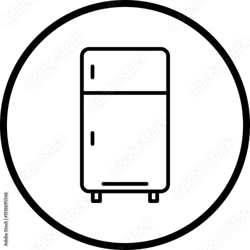 Fridge line icon style