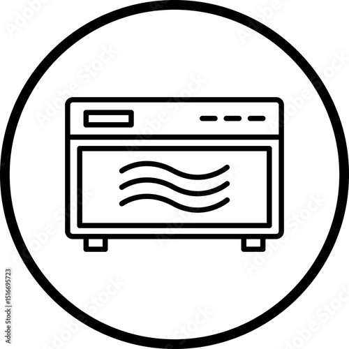 Oven line icon style