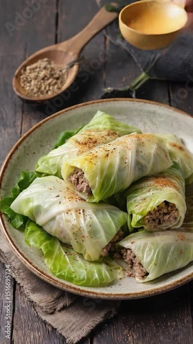 Cabbage Rolls on a Plate