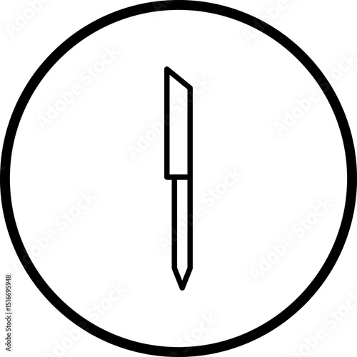Bread Knife line icon style