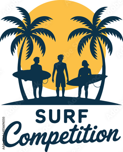 Surf Competition Beachside Adventure Logo