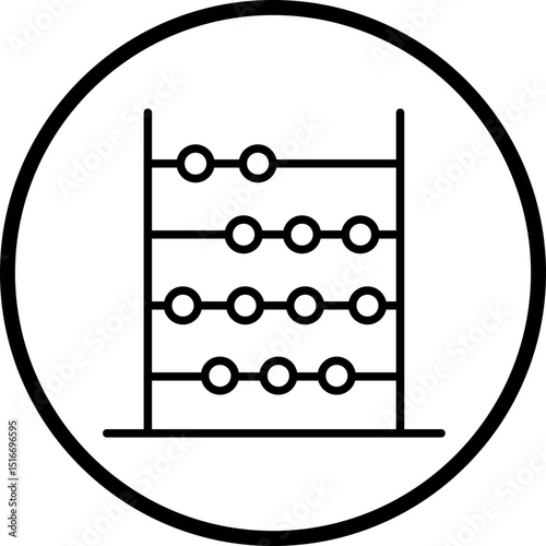 Abacus line icon style