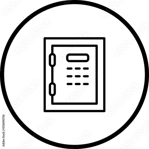 Safe Box line icon style